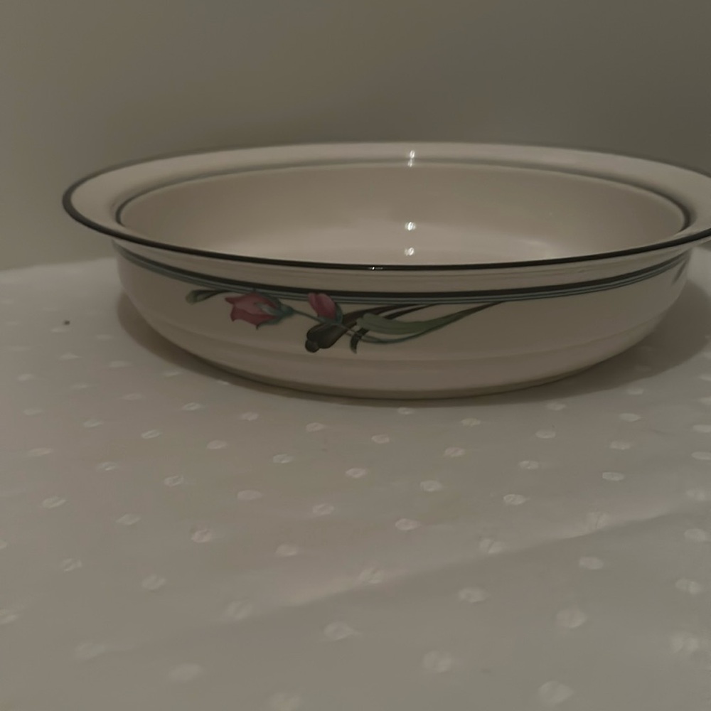Lenox Chinastone Midnight Blossoms Large Serving Bowl